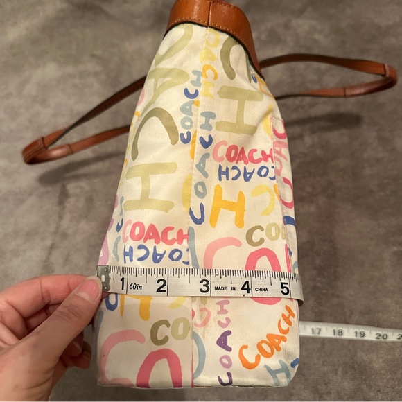 COACH Hampton Reversible Tote Scribble Logo Pattern Y2K Vintage - Picture 16 of 16